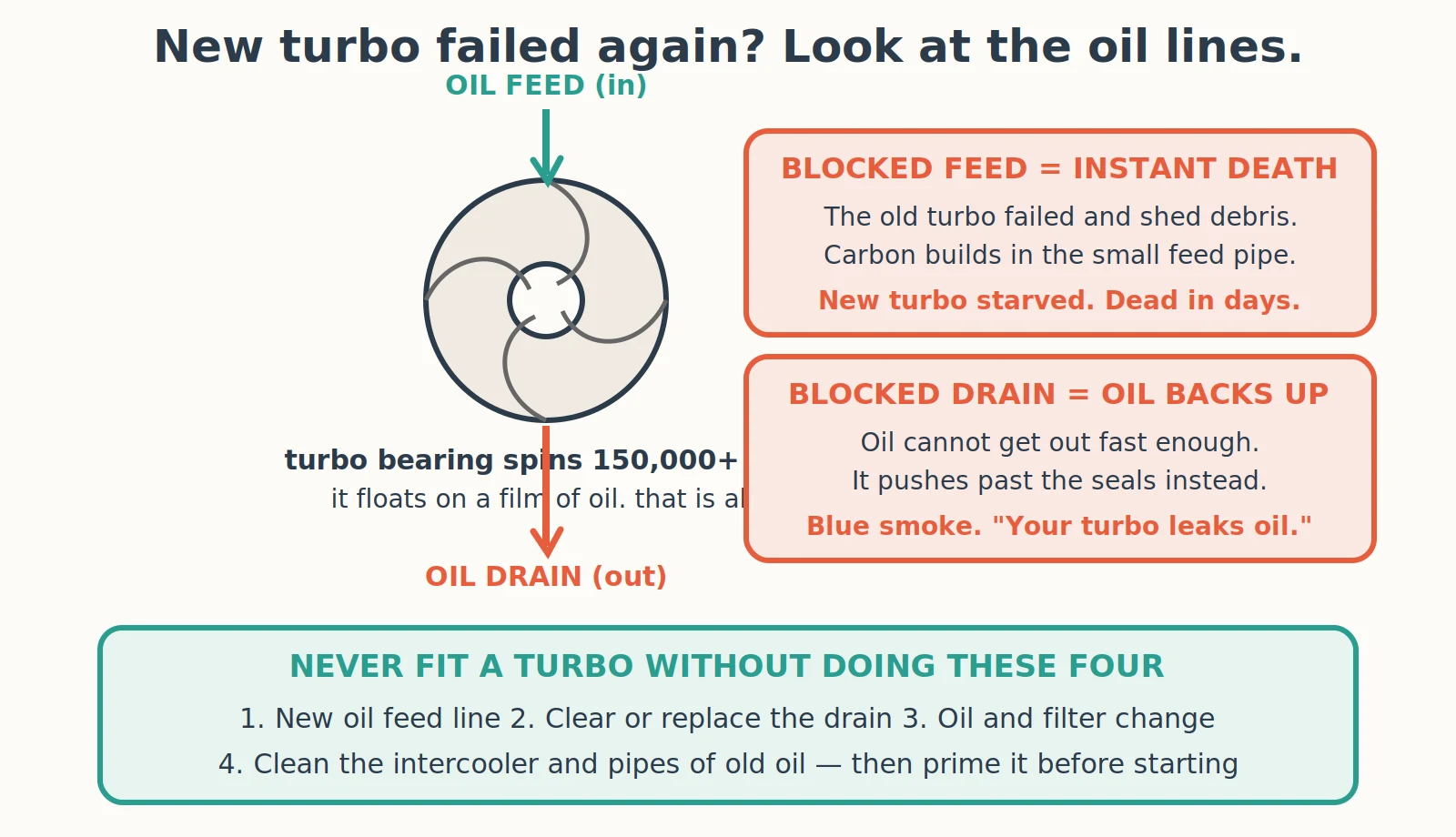 Diagnostic diagram: Why Did My New Turbo Fail So Quickly?