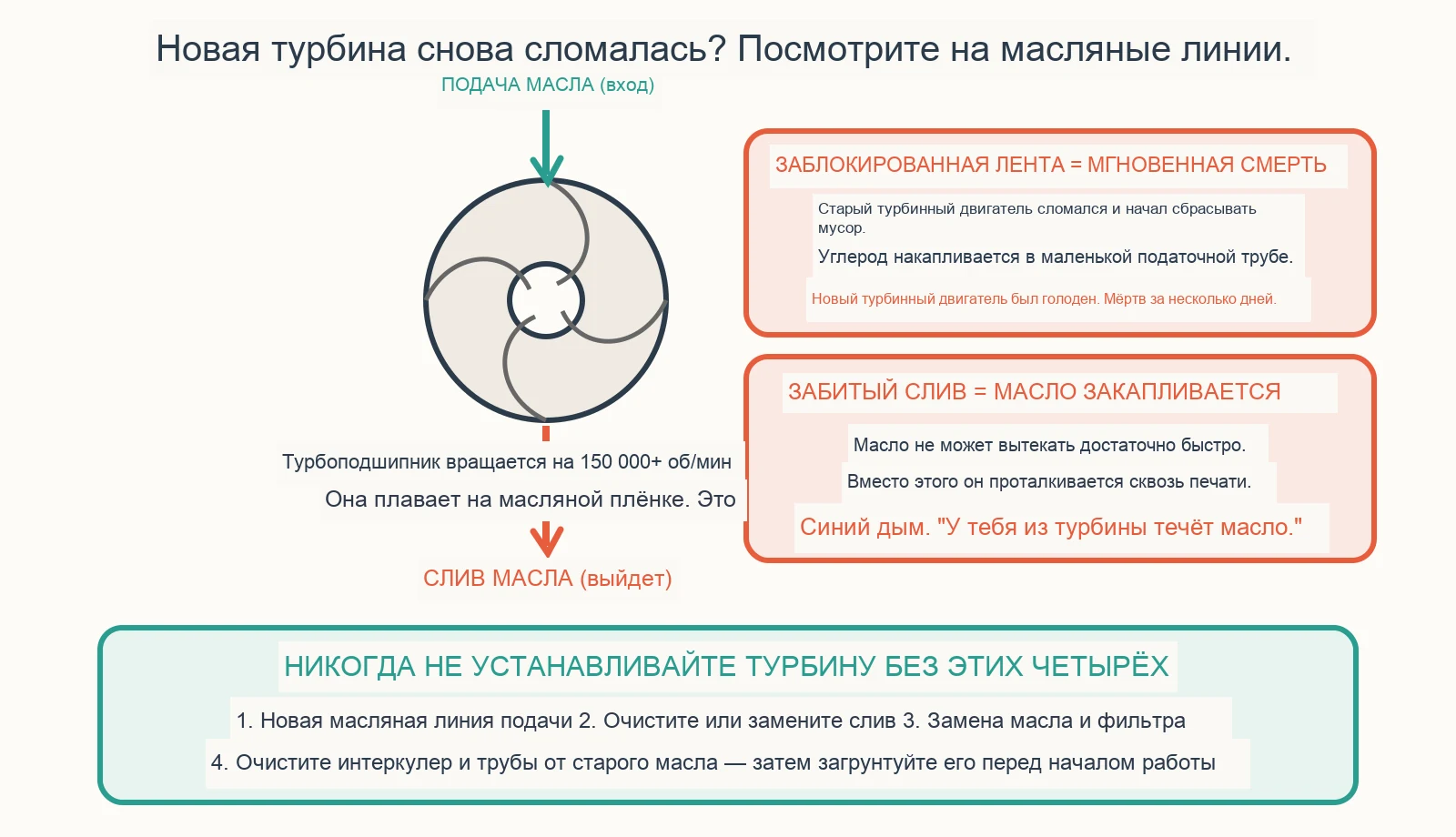 Диагностическая схема: почему мой новый турбо так быстро сломался?